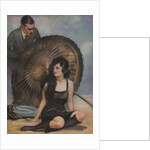 Woman and man with Japanese parasol by Anonymous