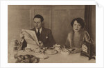 Husband and wife at breakfast by Anonymous