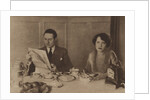 Husband and wife at breakfast by Anonymous