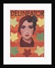 Woman surrounded by fall leaves by Anonymous