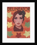Woman surrounded by fall leaves by Anonymous