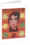 Woman surrounded by fall leaves by Anonymous