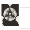 Three faces staring at cube by Anonymous