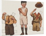 Paper doll boy with scouts uniform by Anonymous