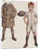 Paper doll boy with overcoat and hat by Anonymous