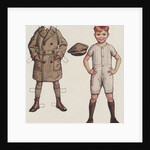 Paper doll boy with overcoat and hat by Anonymous