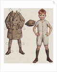 Paper doll boy with overcoat and hat by Anonymous