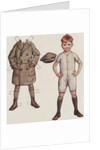 Paper doll boy with overcoat and hat by Anonymous