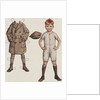 Paper doll boy with overcoat and hat by Anonymous