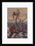 Illustration of octopus attacking sailor by Anonymous