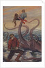Illustration of octopus attacking sailor by Anonymous