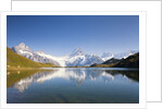 Wetterhorn , Schreckhorn and Finsteraarhorn reflecting in Lake Bachalp by Anonymous