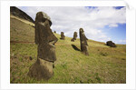 Moai at Rano Raraku on Easter Island by Anonymous