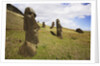 Moai at Rano Raraku on Easter Island by Anonymous