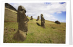 Moai at Rano Raraku on Easter Island by Anonymous