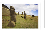 Moai at Rano Raraku on Easter Island by Anonymous