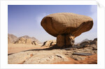 Mushroom shaped rock formation in Wadi Rum National Park by Anonymous