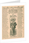 Broadside with burial of Emiliano Zapata by Anonymous