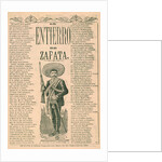 Broadside with burial of Emiliano Zapata by Anonymous