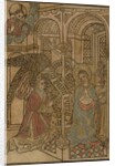 15th century woodcut of the Annunciation by Anonymous