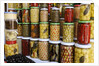 Olive stand in a souk in the medina in Marrakech by Anonymous