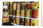 Olive stand in a souk in the medina in Marrakech by Anonymous