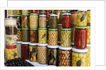 Olive stand in a souk in the medina in Marrakech by Anonymous