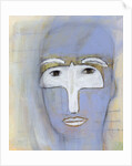 Woman with a dove over her eyes by Anonymous
