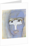 Woman with a dove over her eyes by Anonymous