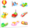 Close-up of various amusement park rides by Anonymous