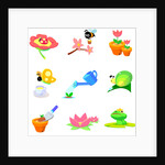 Flowers and animals found in garden by Anonymous