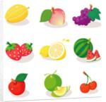 Close-up of various fruits by Anonymous