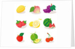 Close-up of various fruits by Anonymous