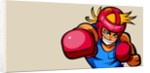 Male boxer practicing boxing by Anonymous