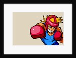 Male boxer practicing boxing by Anonymous