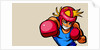 Male boxer practicing boxing by Anonymous