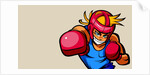 Male boxer practicing boxing by Anonymous