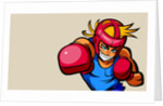 Male boxer practicing boxing by Anonymous
