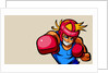 Male boxer practicing boxing by Anonymous
