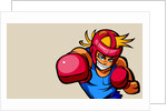 Male boxer practicing boxing by Anonymous
