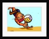 Woman playing volleyball on the beach by Anonymous