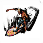 Man surfing by Anonymous