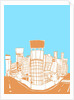 Buildings by road against sky by Anonymous