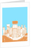 Buildings by road against sky by Anonymous