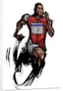 Male athlete running by Anonymous