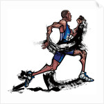 Male athlete running by Anonymous