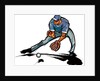 Baseball player catching ball by Anonymous