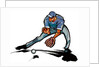 Baseball player catching ball by Anonymous