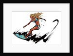 Woman surfing by Anonymous
