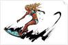 Woman surfing by Anonymous